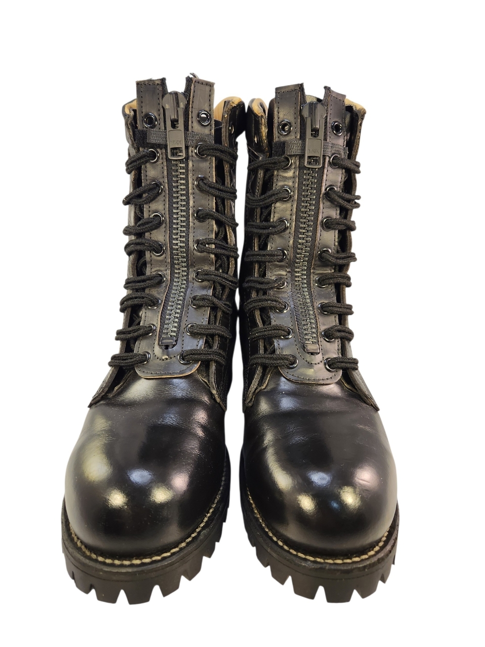 MINT CHIPPEWA FIREFIGHTER MOTORCYCLE ZIPPER COMBAT  BOOTS STEEL TOE SIZE 7.5 EE